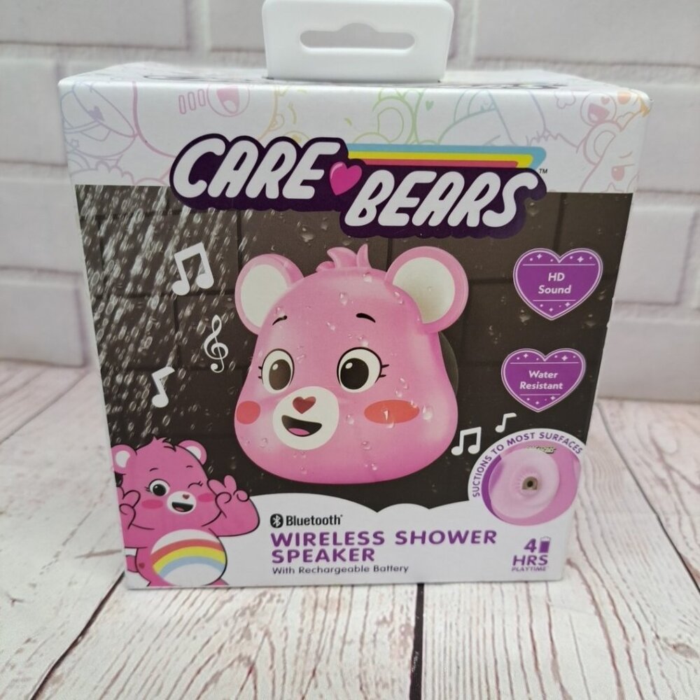 Care Bears Bluetooth Wireless Shower Speaker 4hr‎ Rechargeable Battery NIB